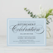 FRÜHSTÜCKSSPIEL - Modernes, blassblaues Abendessen Einladung (Stehend Vorderseite)