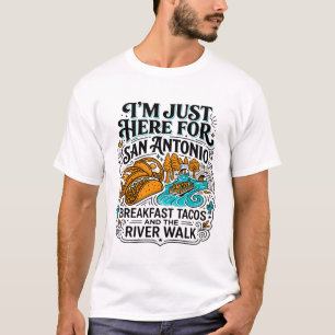 Frühstückstacos in San Antonio und River Walk T-Shirt
