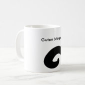 Frühstückstasse "Guten Morgen" mit Logo Kaffeetasse (Vorderseite Links)