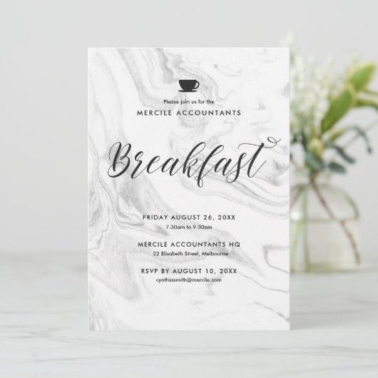 Frühstückstreffen Einladung (Stehend Vorderseite)