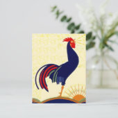 Frühstückstreffen Social Rooster Party Einladung (Stehend Vorderseite)