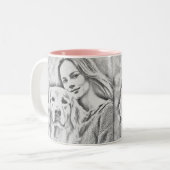 Frühstückswein Niedliches Trendangebot Zweifarbige Tasse (Vorderseite Links)