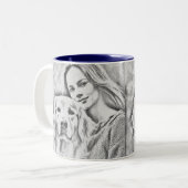 Frühstückswein Niedliches Trendangebot Zweifarbige Tasse (Vorderseite Links)