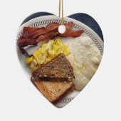 Frühstückszeit - Bacon Eggs Toast Grites Keramikornament (Rechts)