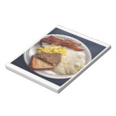 Frühstückszeit - Bacon Eggs Toast Grites Notizblock (Rotiert)