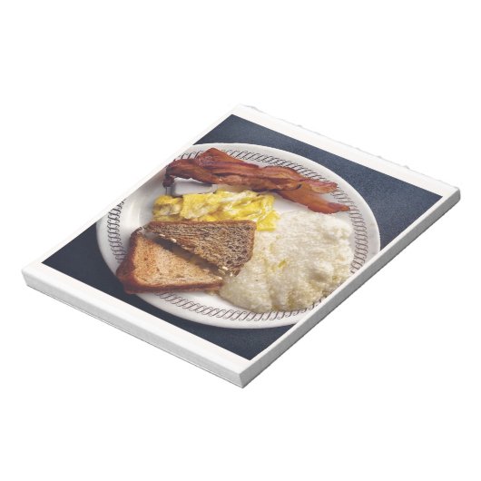 Frühstückszeit - Bacon Eggs Toast Grites Notizblock (Rotiert)