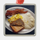 Frühstückszeit - Bacon Eggs Toast Grites Ornament Aus Metall (Vorne)