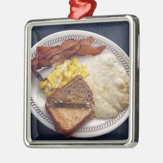 Frühstückszeit - Bacon Eggs Toast Grites Ornament Aus Metall (Links)