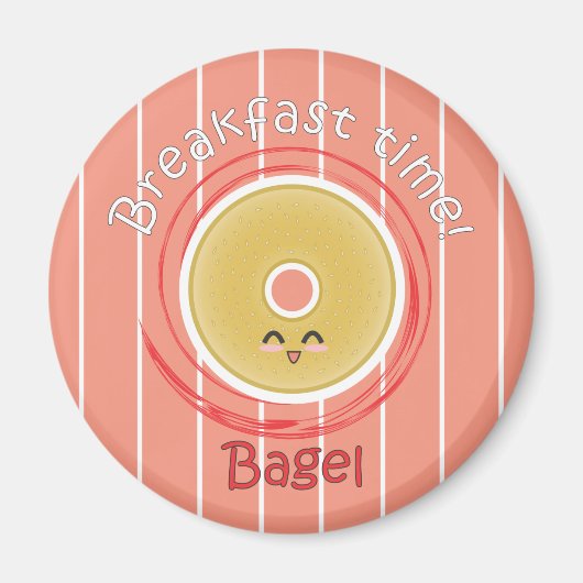 Frühstückszeit - Bagel Magnet (Vorne)