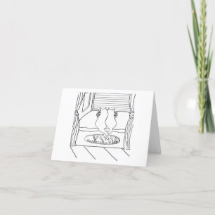 Frühstückszeit für Katzen 🐈 🐈 ‍ ⬛ Dankeskarte