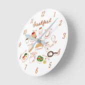 Frühstückszeit Küche oder Esszimmer Runde Wanduhr (Winkel)