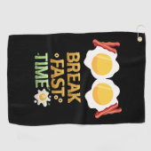 Frühstückszeit mit Ei und Speck Golfhandtuch (Horizontal)