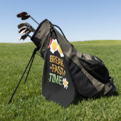 Frühstückszeit mit Ei und Speck Golfhandtuch (Gras)