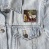 Frühstückszeit - Morgen-Spiele (Öl auf Leinwand) Button (Beispiel)