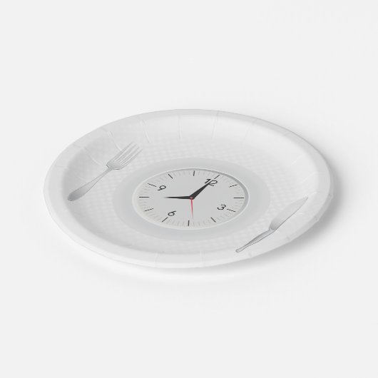 Frühstückszeit Pappteller (Schrägansicht)