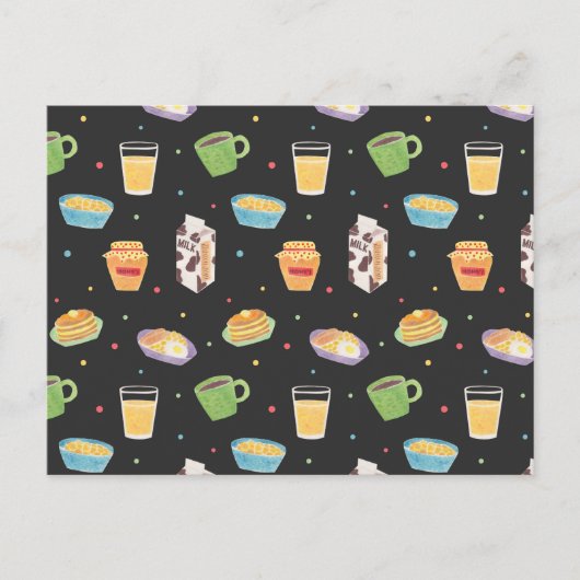 Frühstückszeit Postkarte (Vorderseite)