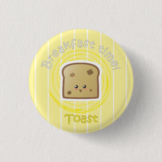 Frühstückszeit - Toast Button (Vorderseite)