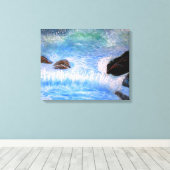 FRÜHSTÜCKWELLEN AUF DEM MEER LEINWANDDRUCK (Insitu (Holzboden))