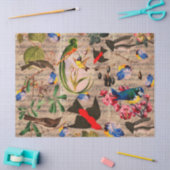 FRÜHVÖGEL,FÜHLER,OBST Musiknoten Seidenpapier (Basteln)