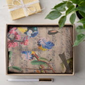 FRÜHVÖGEL,FÜHLER,OBST Musiknoten Seidenpapier (Geschenk)