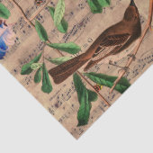 FRÜHVÖGEL,FÜHLER,OBST Musiknoten Seidenpapier (Detail)