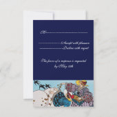 FRÜHVÖGEL PARTY, SAPPHIRE GEM MONOGRAM EINLADUNG (Rückseite)