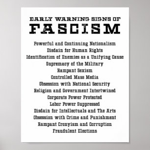 Frühwarnsignale des faschistischen Aktivisten Resi Poster
