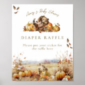 Frühwarte Fall Woodland Babydusche Windeln Poster (Vorne)