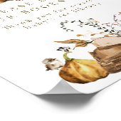 Frühwarte Herbst Woodland Baby Dusche Geschenkbuch Poster (Ecke)