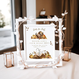 Frühwarte Herbst Woodland Baby Dusche Geschenkbuch Poster