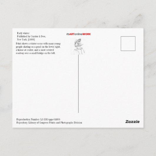 Frühwinterfarm Postkarte (Rückseite)