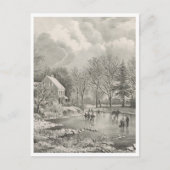 Frühwinterfarm Postkarte (Vorderseite)