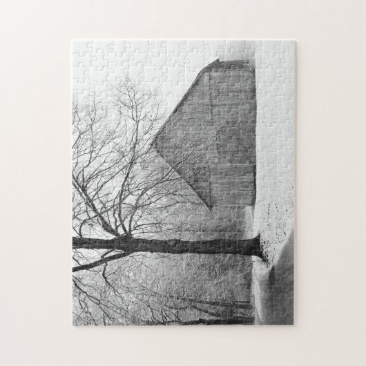 Frühwinterschnee im Barbereich Puzzle (Vertikal)