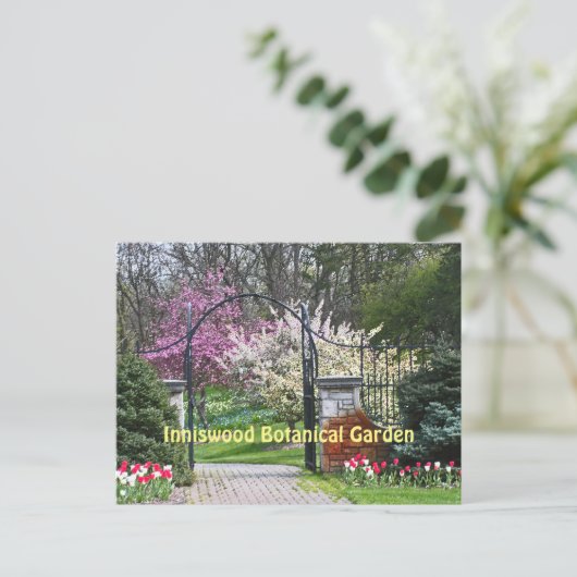 "FRÜHZEIT BEI INNISWOOD" (WESTERVILLE, OHIO) POSTKARTE (Stehend Vorderseite)