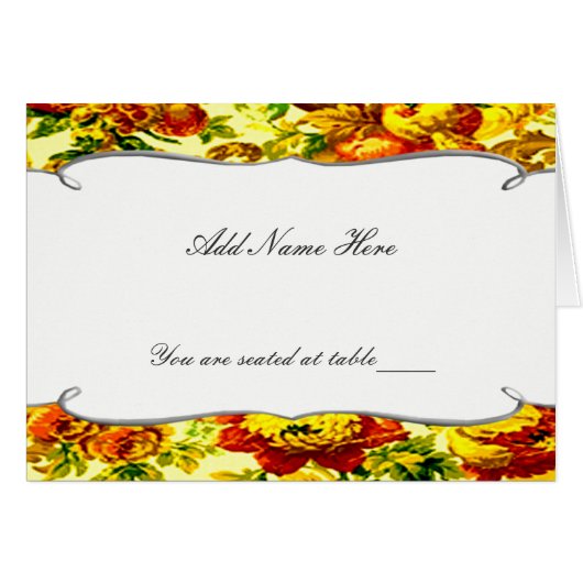 Frühzeit-Hochzeit-Platzkarte (Vorderseite (Horizontal))