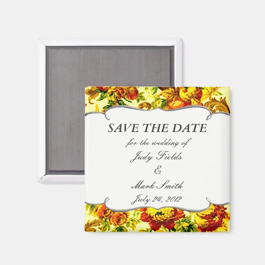 Frühzeit Hochzeit speichern das Datumsfenster Magnet (Vorderseite/Rückseite)