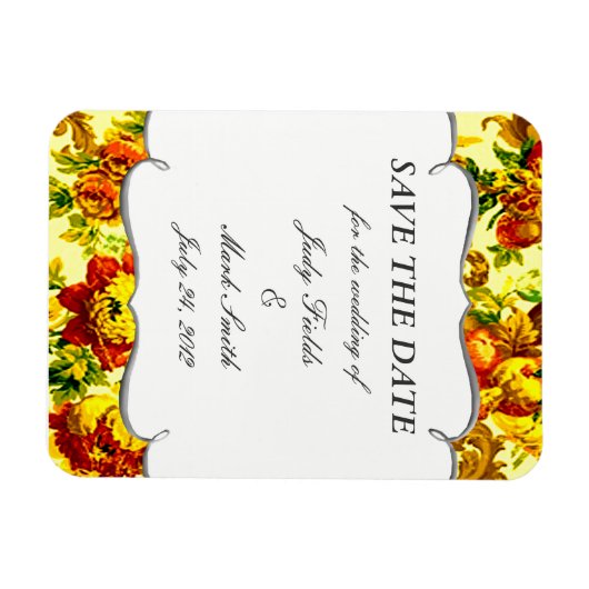 Frühzeit Hochzeit speichern das Datumsfenster Magnet (Horizontal)