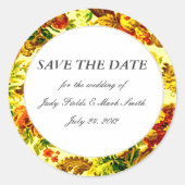 Frühzeit Hochzeit speichern Datum Sticker (Vorderseite)