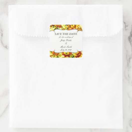 Frühzeit Hochzeit speichern Datum Sticker (Tasche)