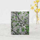 "FRÜHZEITBLUMEN AUF BAUM (WEISS/GRÜNE) KARTE (Gelbe Blume)