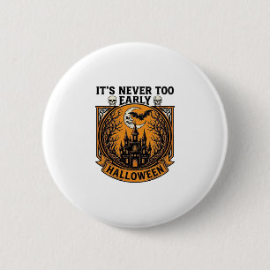 Frühzeitig Halloween Spukhaus Mond Fledermaus_1 Button