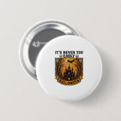 Frühzeitig Halloween Spukhaus Mond Fledermaus_1 Button (Vorne & Hinten)