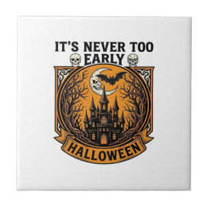Frühzeitig Halloween Spukhaus Mond Fledermaus_1 Fliese
