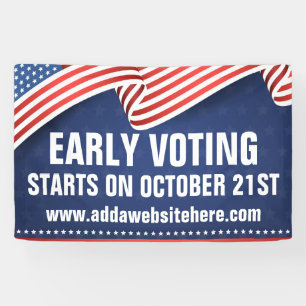 Frühzeitige Stimmabgabe 2026 Halbzeitwahl Amerikan Banner
