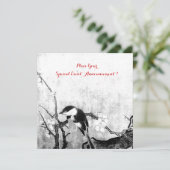 FRÜHZEITMONOGRAMM, Silbermetallisches Papier Ankündigung (Stehend Vorderseite)