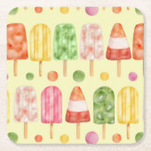 Fruir Popcicles Rechteckiger Pappuntersetzer (Vorderseite)