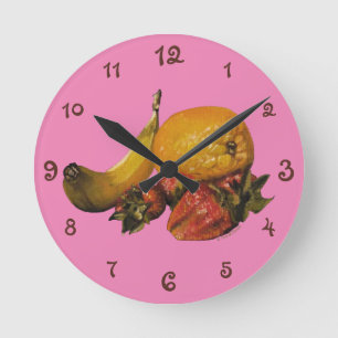 Fruit Acrylic Wall Clock Runde Wanduhr