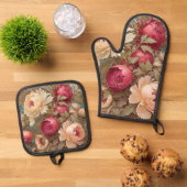 Fruit and Flowers Pot holder set (Oben Unten)