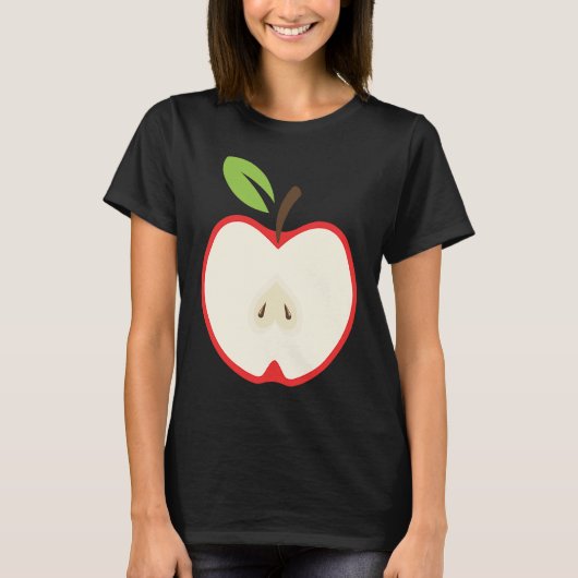 Fruit Apple Half Slice Trendy Halloween Fruits Cos T-Shirt (Vorderseite)