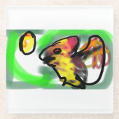 Fruit bat  art glasuntersetzer (Vorderseite)